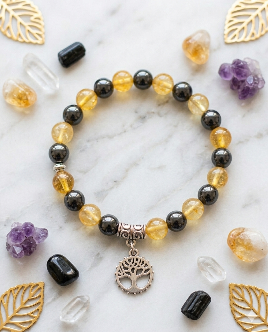 Yellow Aventurine + Smokey Quartz Golden Balance