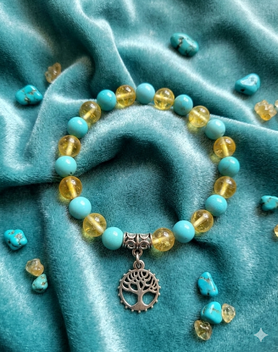 Citrine + Aquamarine Golden Tide
