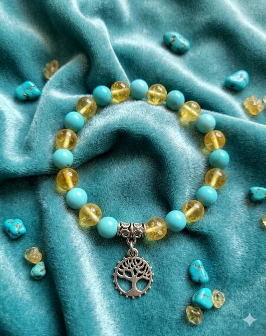 Citrine + Aquamarine Golden Tide